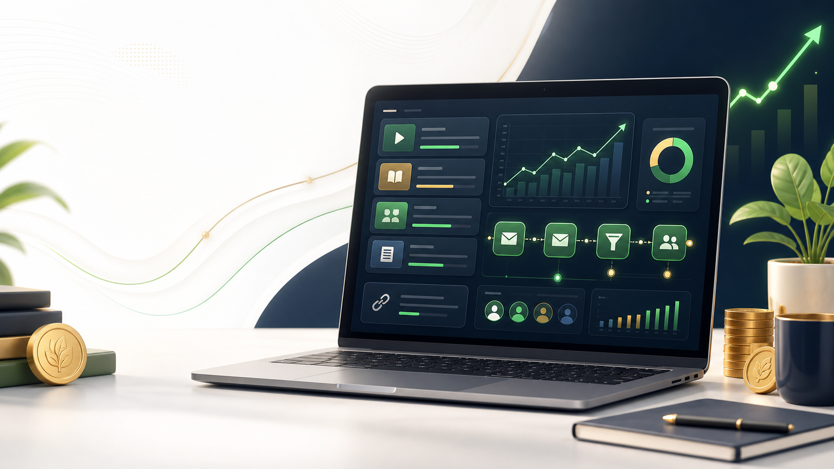 Abstract product-themed illustration for The ClickBank Profit Club
